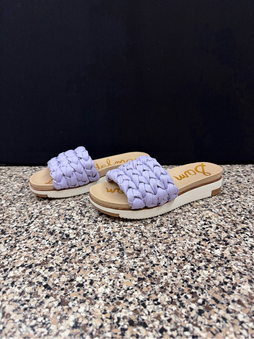 Sam Edelman Lavender Braided Platform Slide brand new !!!